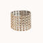 10 Pack Rhinestone Napkin Rings with Velcro Brooch Buckle Antique Gold - Stylish Design for Chair Sashes - Linen Luxes