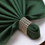 10 Pack Rhinestone Napkin Rings with Velcro Brooch Buckle Antique Gold - Stylish Design for Chair Sashes - Linen Luxes