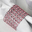 10 Pack Rhinestone Napkin Rings with Velcro Brooch Buckle Pink - Stylish Design for Chair Sashes - Linen Luxes