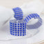 10 Pack Rhinestone Napkin Rings with Velcro Brooch Buckle Royal Blue - Stylish Design for Chair Sashes - Linen Luxes