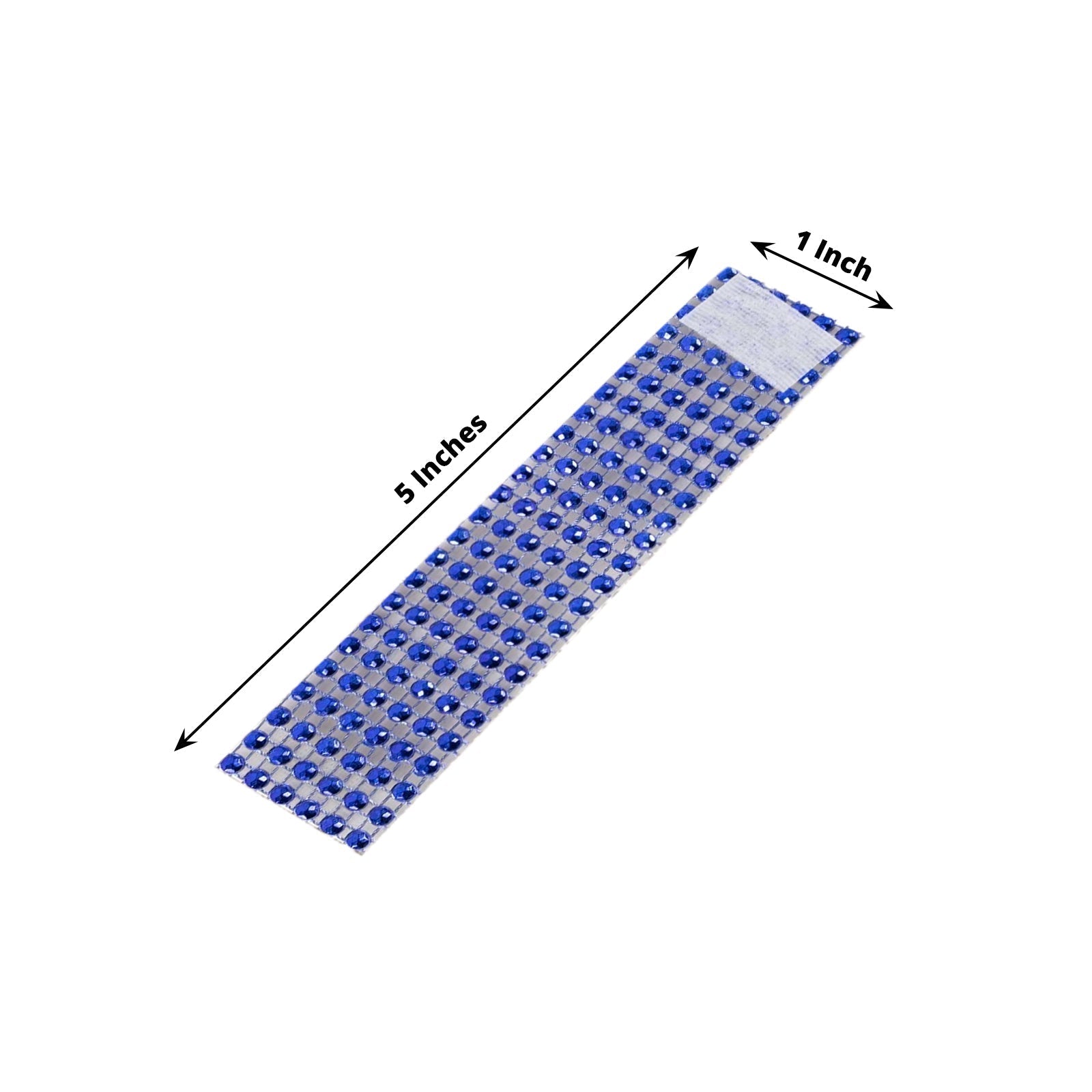 10 Pack Rhinestone Napkin Rings with Velcro Brooch Buckle Royal Blue - Stylish Design for Chair Sashes - Linen Luxes