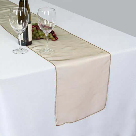 10 Pack Sheer Organza 14"x108" Table Runners Gold - Soft and Lightweight Table Accent for Weddings - Linen Luxes