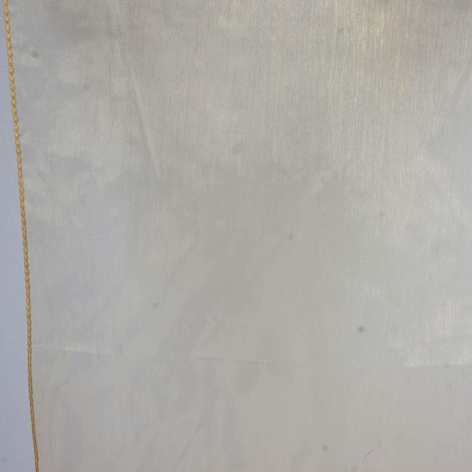 10 Pack Sheer Organza 14"x108" Table Runners Gold - Soft and Lightweight Table Accent for Weddings - Linen Luxes