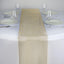 10 Pack Sheer Organza 14"x108" Table Runners Gold - Soft and Lightweight Table Accent for Weddings - Linen Luxes