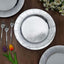 10-Pack Disposable Round Charger Plates in Silver with Leathery Texture - Durable 1100GSM Cardboard Placemats 13"