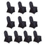 10 Pack Spandex Chair Covers for Banquet Chairs Black - Durable Reusable Stretch Slip-On Covers for Gatherings
