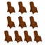 10 Pack Spandex Chair Covers for Banquet Chairs Cinnamon Brown - Durable Reusable Stretch Slip-On Covers