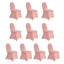 10 Pack Spandex Chair Covers for Banquet Chairs Dusty Rose - Durable Reusable Stretch Slip-On Covers