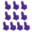 10 Pack Spandex Chair Covers for Banquet Chairs Purple - Durable Reusable Stretch Slip-On Covers