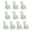 10 Pack Spandex Chair Covers for Banquet Chairs Sage Green - Durable Reusable Stretch Slip-On Covers