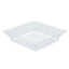 10 - Pack Tapas Plates Sleek Square Design Clear - Plastic Disposable Plates for Parties 4" - Linen Luxes