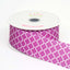 10 Yards 1.5" Purple Grosgrain Geometric Pattern Quatrefoil Ribbon - Clearance SALE - Linen Luxes