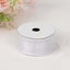 10 Yards 1.5" White Sheer Organza Wired Edge Ribbon - Linen Luxes