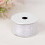 10 Yards 1.5" White Sheer Organza Wired Edge Ribbon - Linen Luxes
