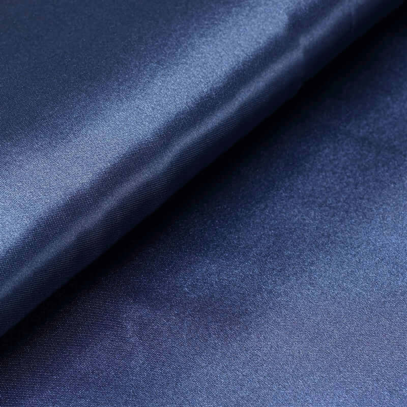 10 Yards 54" Navy Blue Satin Fabric Bolt - Linen Luxes