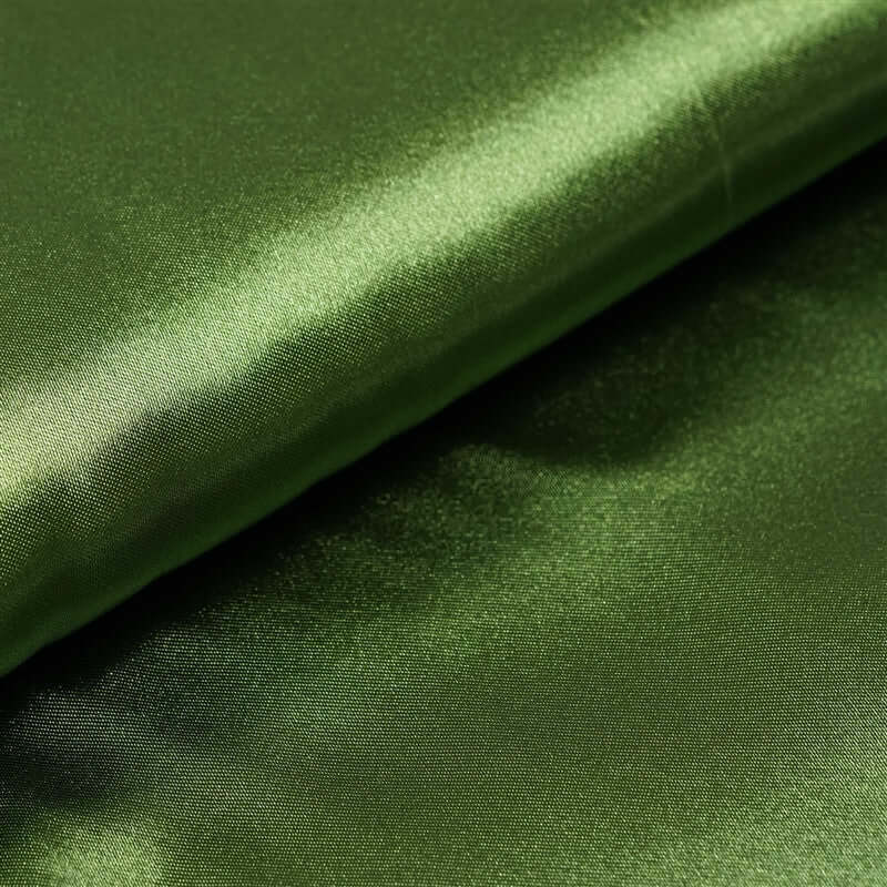 10 Yards 54" Olive Green Satin Fabric Bolt - Linen Luxes