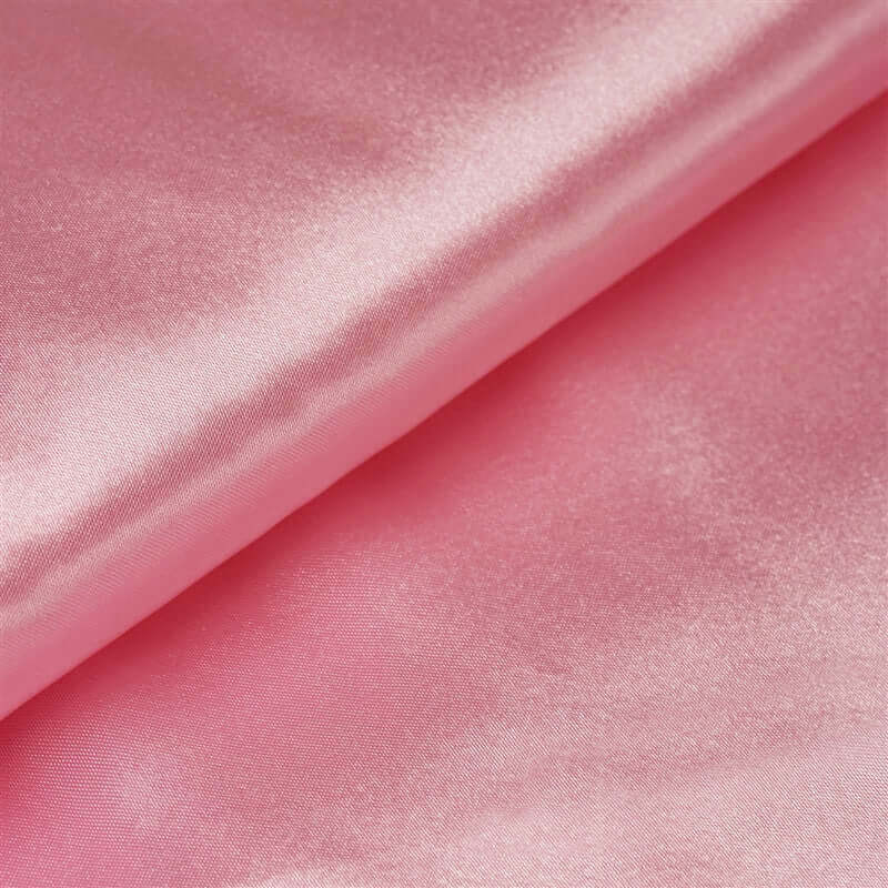 10 Yards 54" Pink Satin Fabric Bolt - Linen Luxes