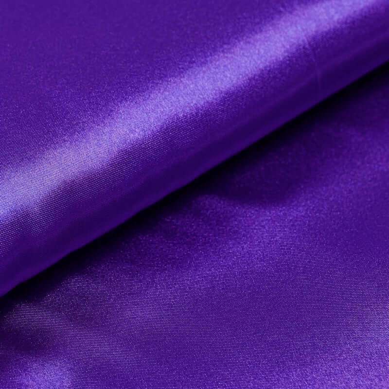 10 Yards 54" Purple Satin Fabric Bolt - Linen Luxes