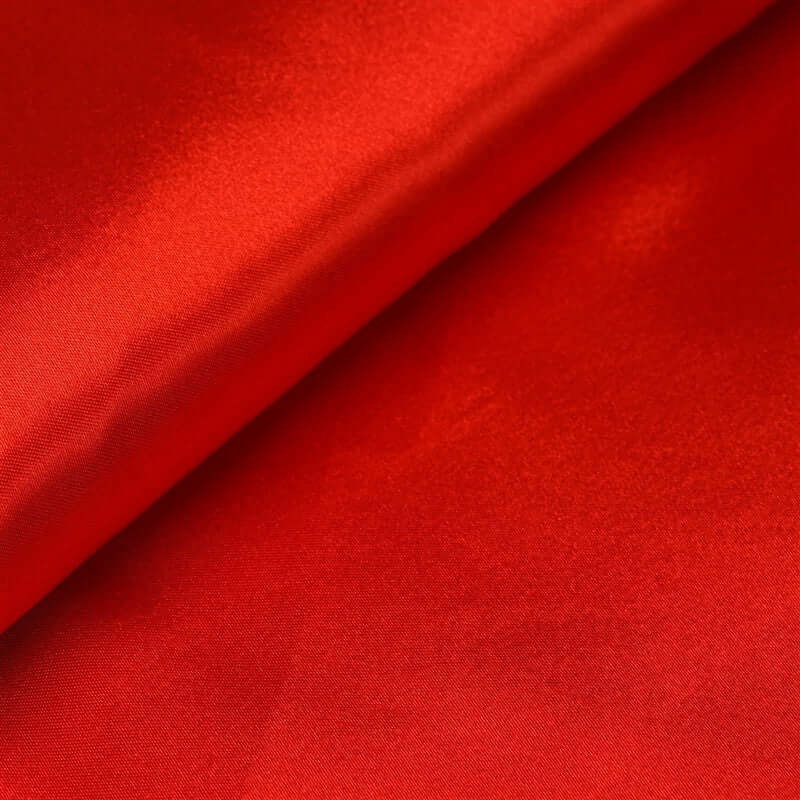 10 Yards 54" Red Satin Fabric Bolt - Linen Luxes