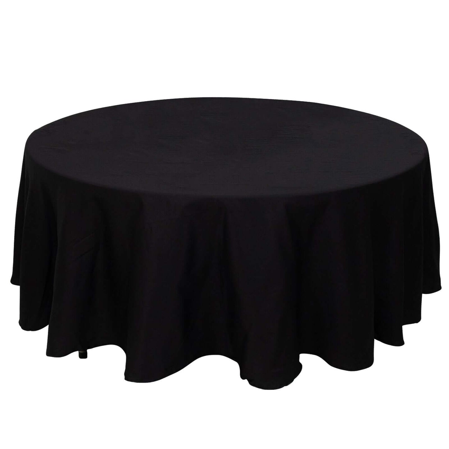 100% Cotton 108" Round Tablecloth Black Linen - Soft & Breathable Table Cover - Linen Luxes