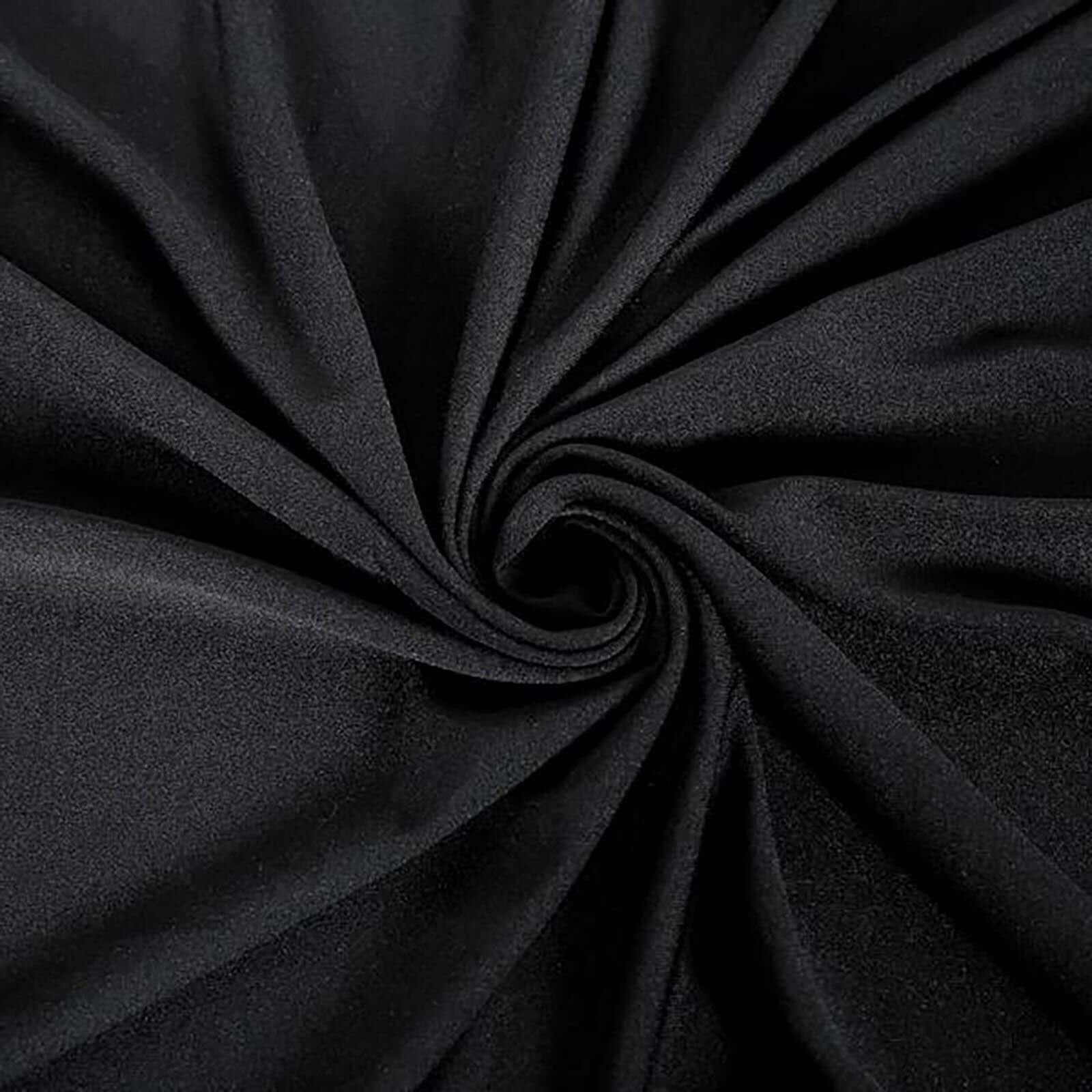 100% Cotton 108" Round Tablecloth Black Linen - Soft & Breathable Table Cover - Linen Luxes