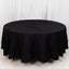 100% Cotton 108" Round Tablecloth Black Linen - Soft & Breathable Table Cover - Linen Luxes