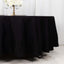 100% Cotton 108" Round Tablecloth Black Linen - Soft & Breathable Table Cover - Linen Luxes
