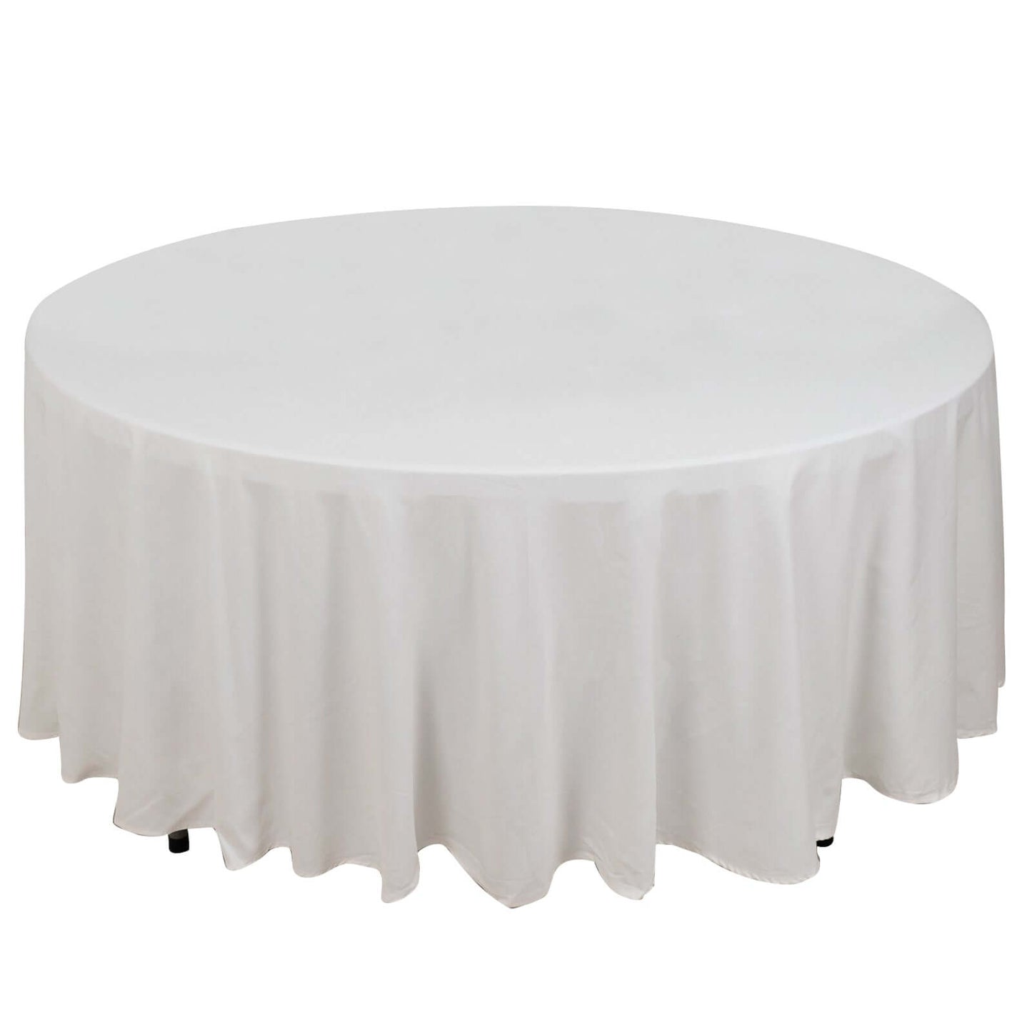 100% Cotton 108" Round Tablecloth White Linen - Sophisticated, Soft & Breathable Table Cover - Linen Luxes