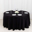 100% Cotton 120" Round Tablecloth Black Linen - Seamless, Soft & Breathable Table Cover - Linen Luxes