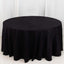 100% Cotton 120" Round Tablecloth Black Linen - Seamless, Soft & Breathable Table Cover - Linen Luxes