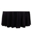 100% Cotton 120" Round Tablecloth Black Linen - Seamless, Soft & Breathable Table Cover - Linen Luxes