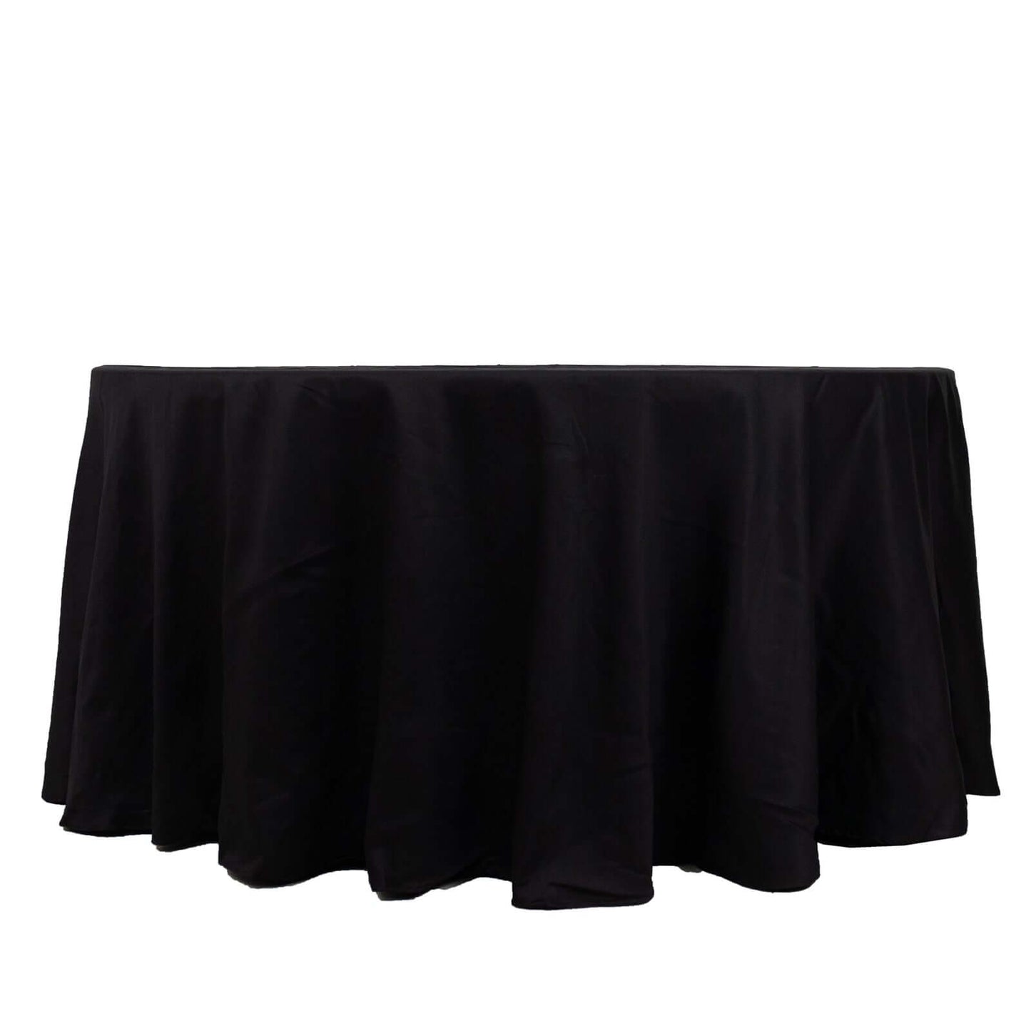 100% Cotton 120" Round Tablecloth Black Linen - Seamless, Soft & Breathable Table Cover - Linen Luxes