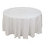 100% Cotton 120" Round Tablecloth White Linen - Seamless, Soft & Breathable Table Cover - Linen Luxes