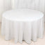 100% Cotton 120" Round Tablecloth White Linen - Seamless, Soft & Breathable Table Cover - Linen Luxes