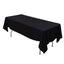 100% Cotton 60"x102" Rectangle Tablecloth Black Linen - Soft & Breathable Table Cover - Linen Luxes