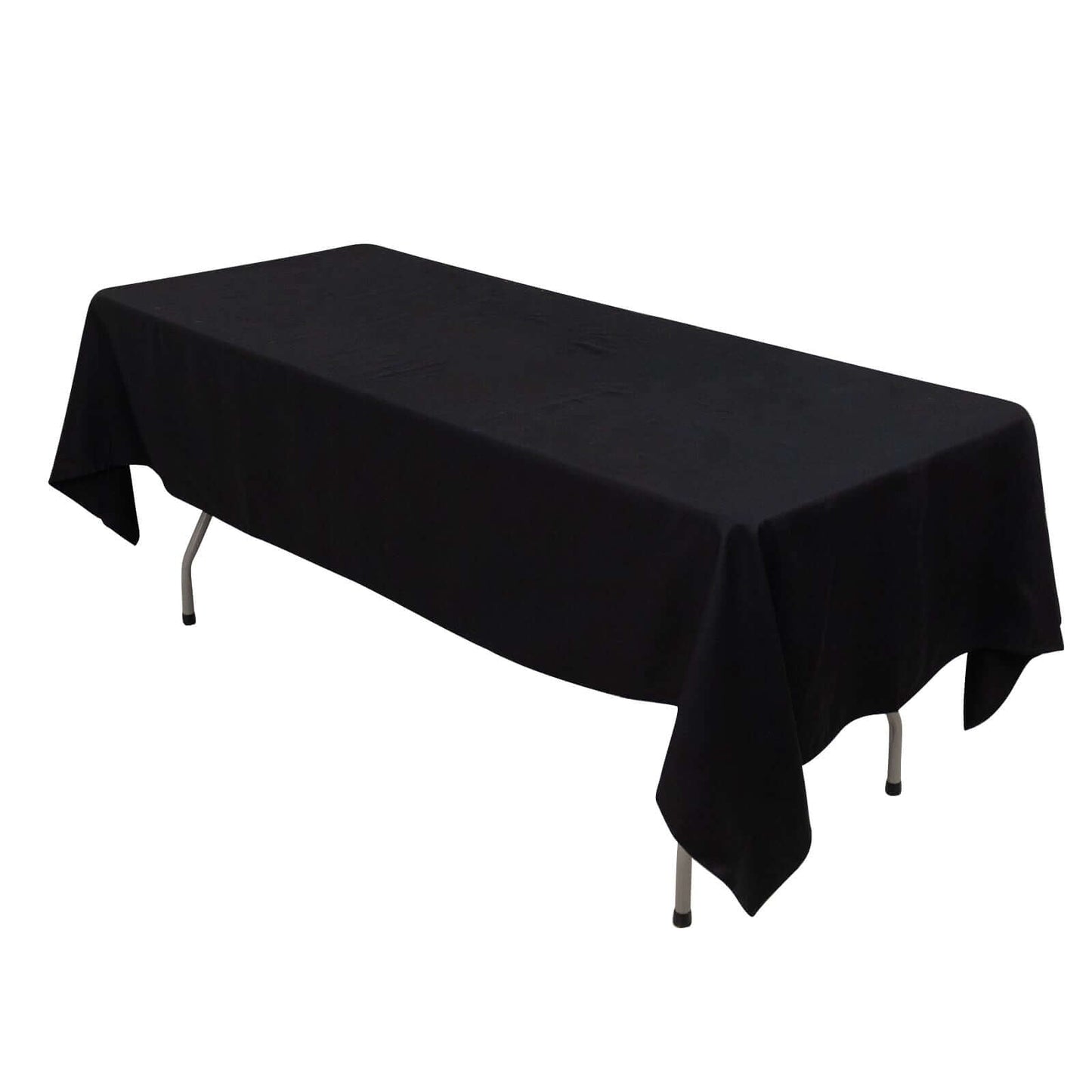 100% Cotton 60"x102" Rectangle Tablecloth Black Linen - Soft & Breathable Table Cover - Linen Luxes