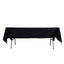 100% Cotton 60"x102" Rectangle Tablecloth Black Linen - Soft & Breathable Table Cover - Linen Luxes