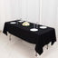 100% Cotton 60"x102" Rectangle Tablecloth Black Linen - Soft & Breathable Table Cover - Linen Luxes