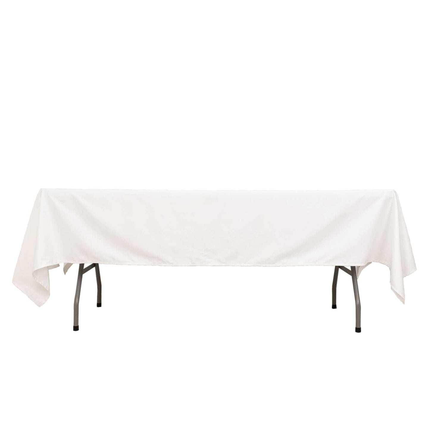 100% Cotton 60"x102" Rectangle Tablecloth White Linen - Soft & Breathable Table Cover - Linen Luxes
