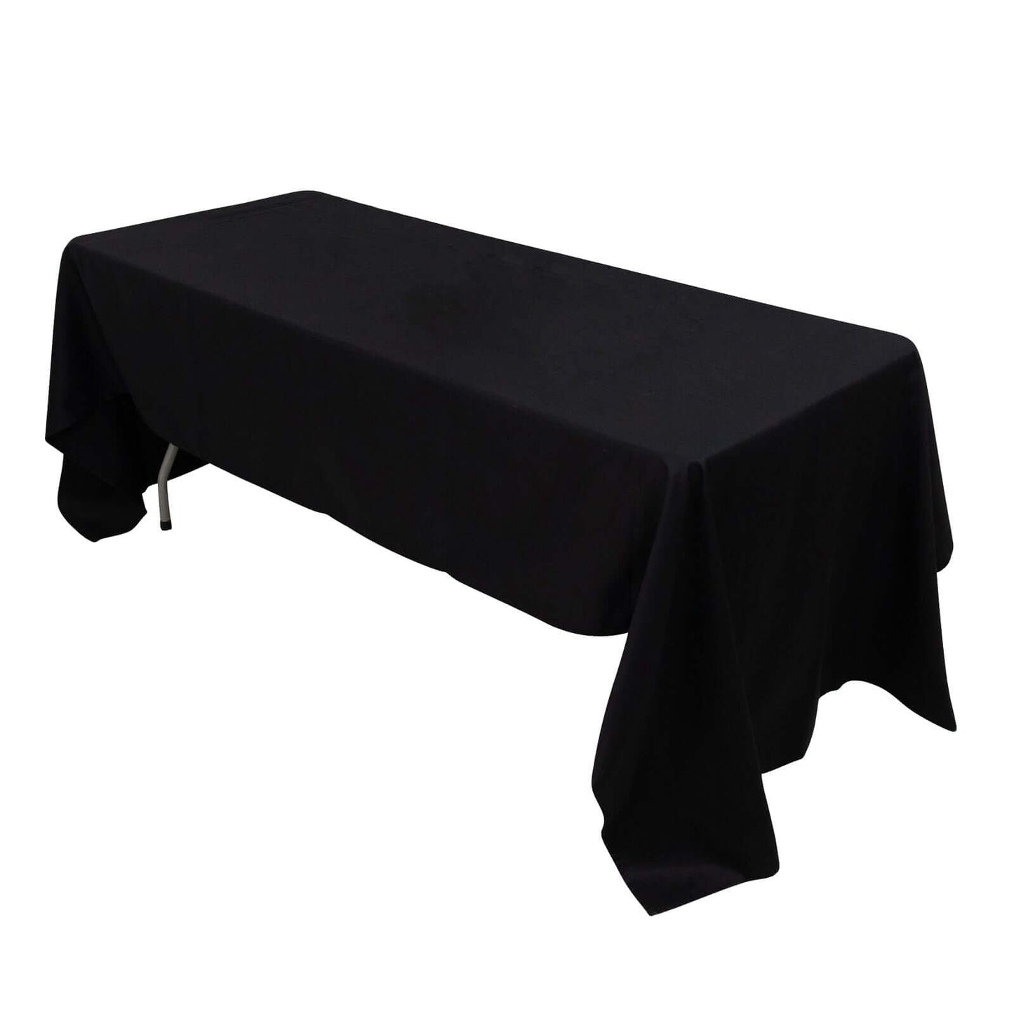 100% Cotton 60"x126" Rectangle Tablecloth Black Linen - Sophisticated, Soft & Breathable Table Cover - Linen Luxes