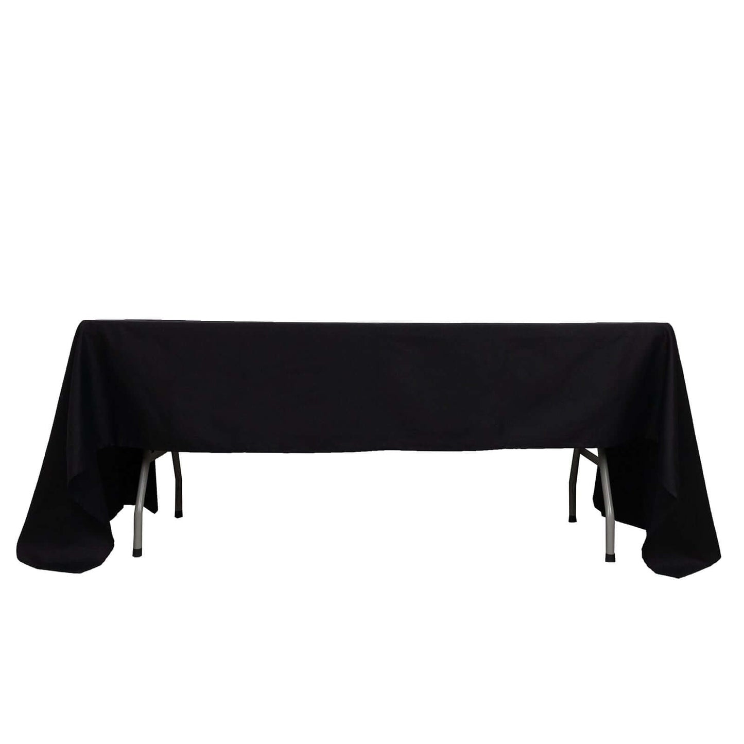 100% Cotton 60"x126" Rectangle Tablecloth Black Linen - Sophisticated, Soft & Breathable Table Cover - Linen Luxes