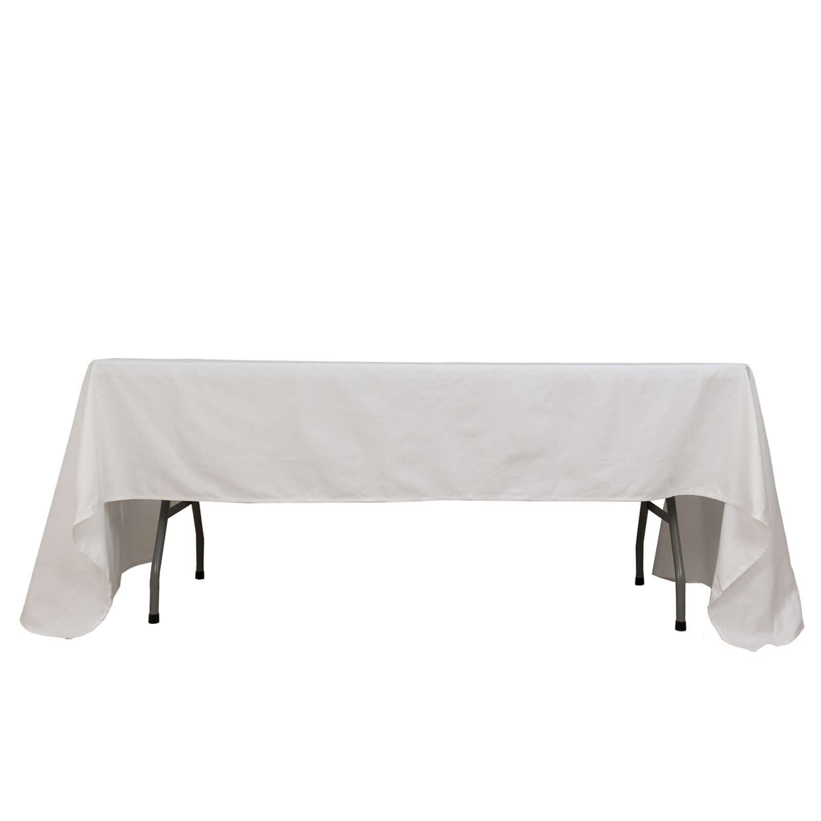 100% Cotton 60"x126" Rectangle Tablecloth White Linen - Sophisticated, Soft & Breathable Table Cover - Linen Luxes