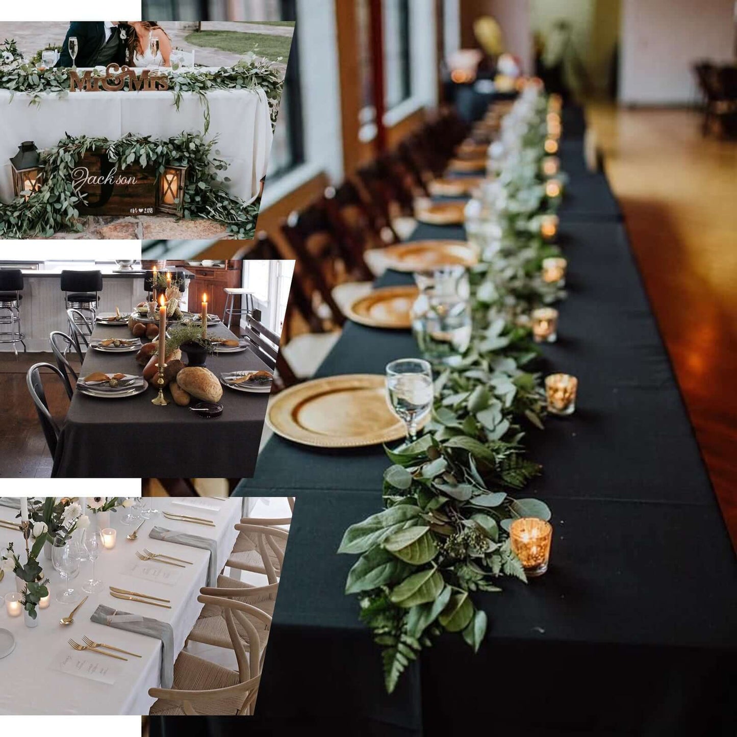 100% Cotton 60"x126" Rectangle Tablecloth White Linen - Sophisticated, Soft & Breathable Table Cover - Linen Luxes