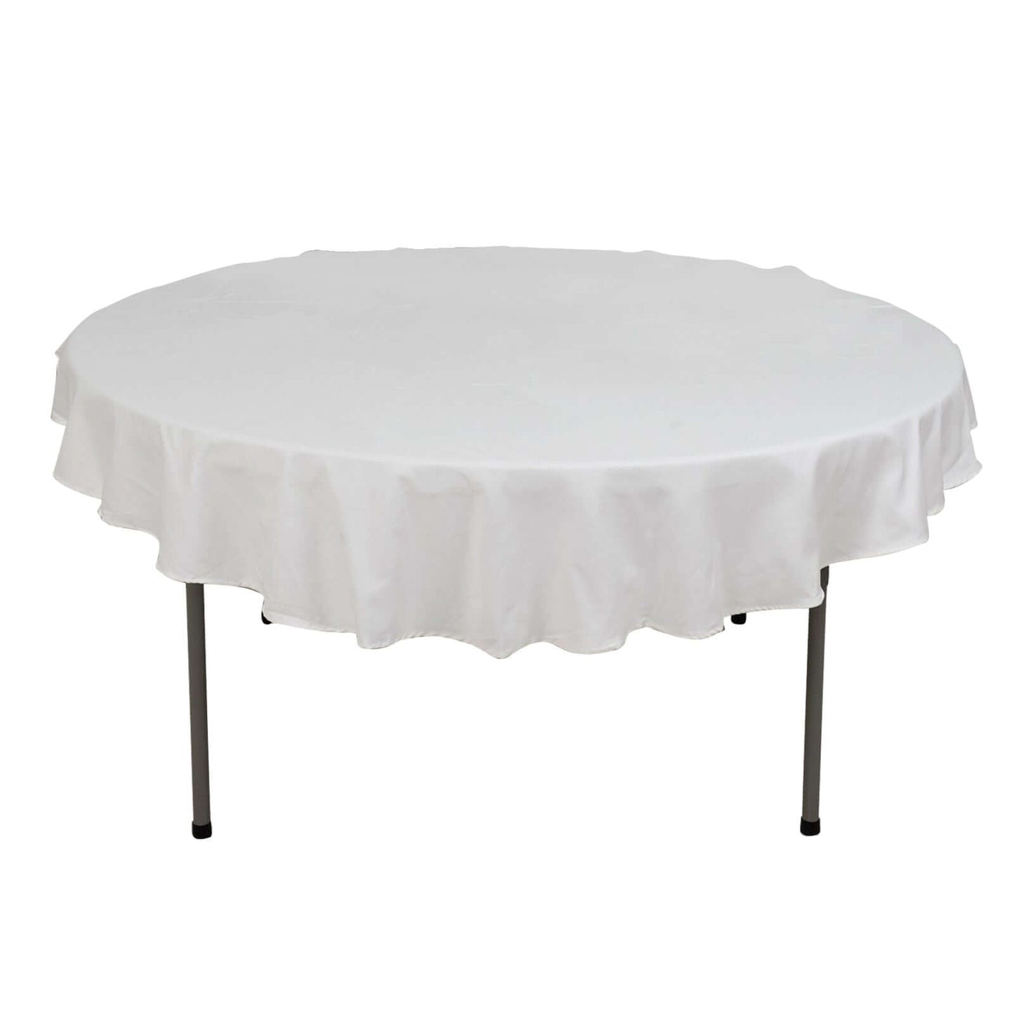 100% Cotton 70" Round Tablecloth White Linen - Sophisticated, Soft & Breathable Table Cover - Linen Luxes