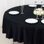 100% Cotton 90" Round Tablecloth Black Linen - Soft & Breathable Table Cover - Linen Luxes