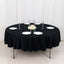 100% Cotton 90" Round Tablecloth Black Linen - Soft & Breathable Table Cover - Linen Luxes