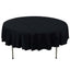 100% Cotton 90" Round Tablecloth Black Linen - Soft & Breathable Table Cover - Linen Luxes