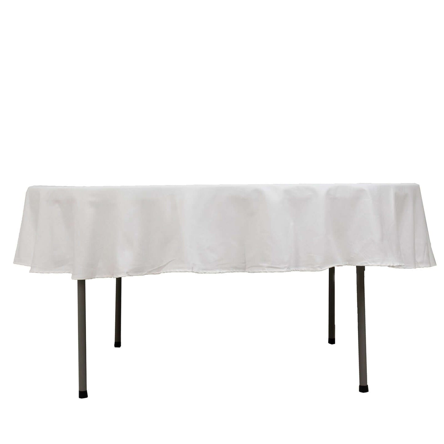 100% Cotton 90" Round Tablecloth White Linen - Sophisticated, Soft & Breathable Table Cover - Linen Luxes