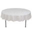 100% Cotton 90" Round Tablecloth White Linen - Sophisticated, Soft & Breathable Table Cover - Linen Luxes