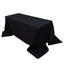 100% Cotton 90"x132" Rectangle Tablecloth Black Linen - Seamless, Soft & Breathable Table Cover - Linen Luxes